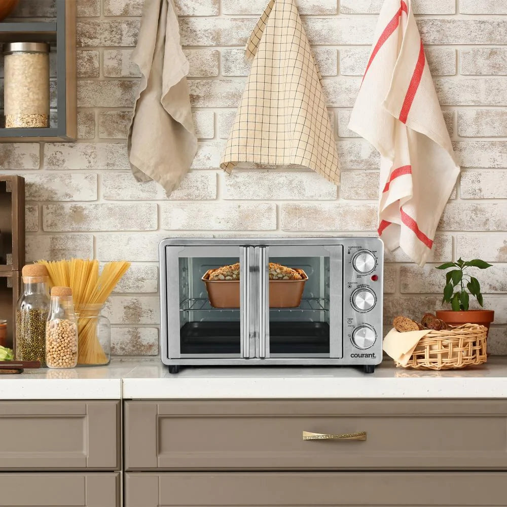Courant French Door Convection Toaster Oven & Broiler, Fits 9x13���� Stainless Steel