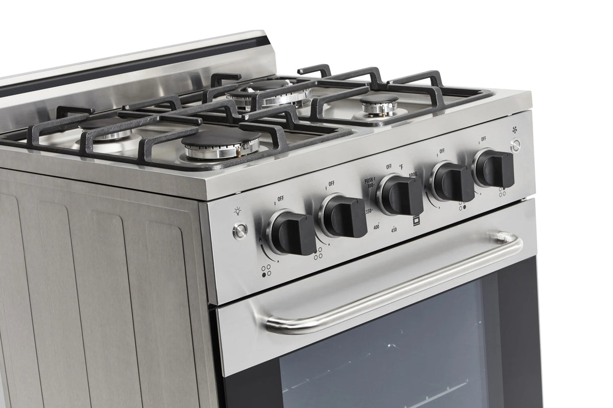 Unique Prestige 24�?2.3 cu ft Double Oven Gas Range in White