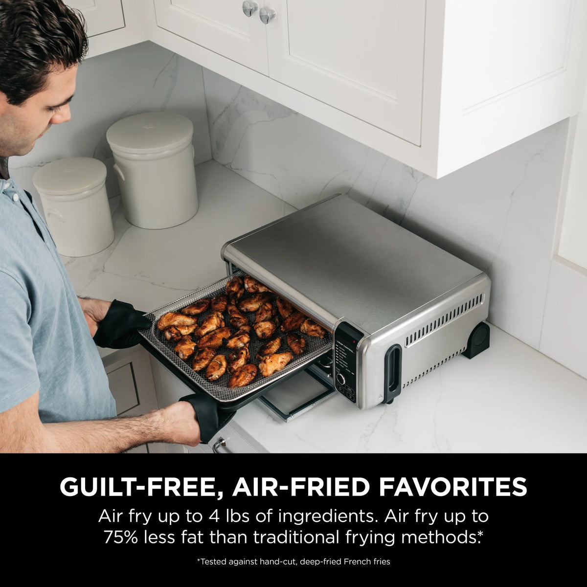 Ninja?? SP101 Foodia?�� 8-in-1 Digital Air Fry Oven, Flip-Away for Storage, Dehydrate, Keep Warm