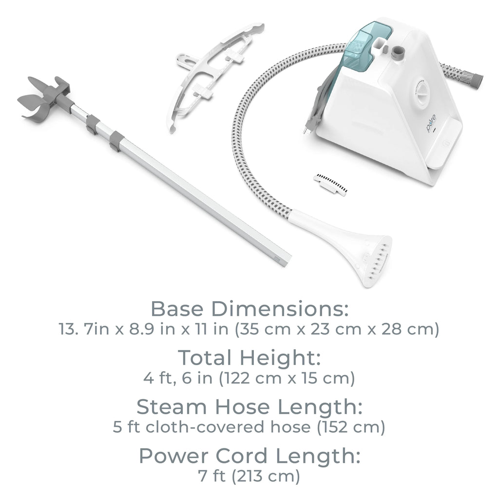 Pure Enrichment PureSteam Pro Upright Clothes Steamer - Professional Standing Garment Steamer & Foot Pedal - Half Gallon Tank with 1 Hr of Sanitizing Steam at 4 Heat Levels that Heats in 45 Seconds