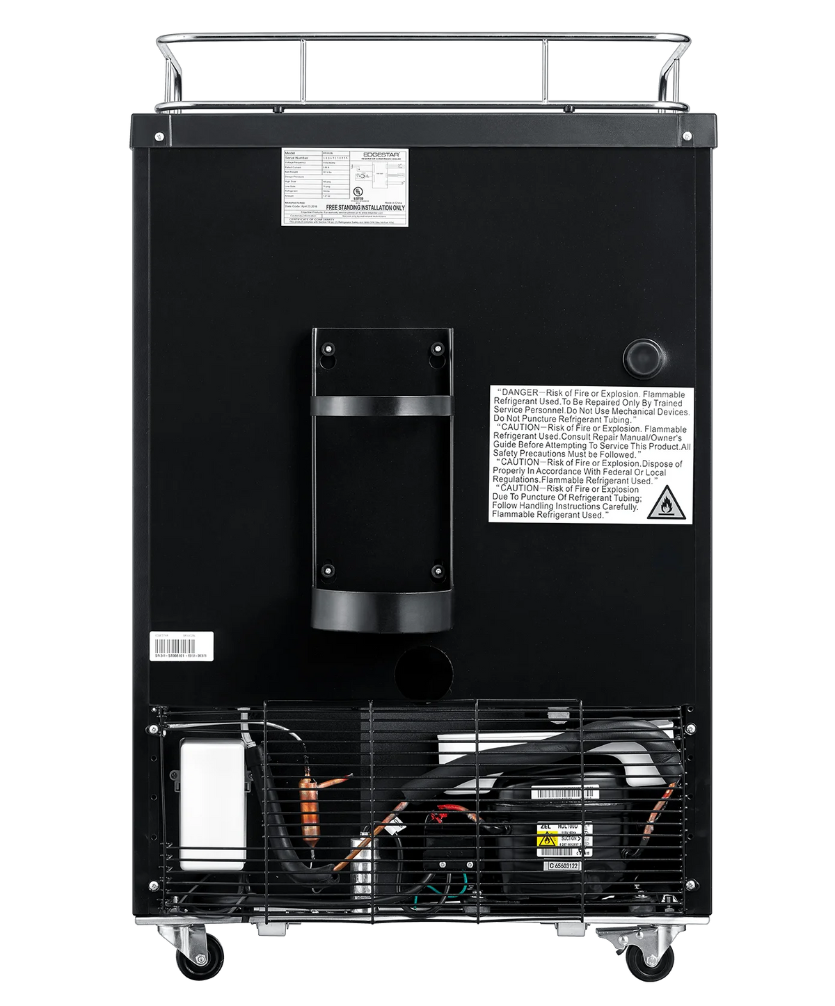 Edgestar Br3002 24" Wide Kegerator Conversion Refrigerator For Full Size Kegs - Black
