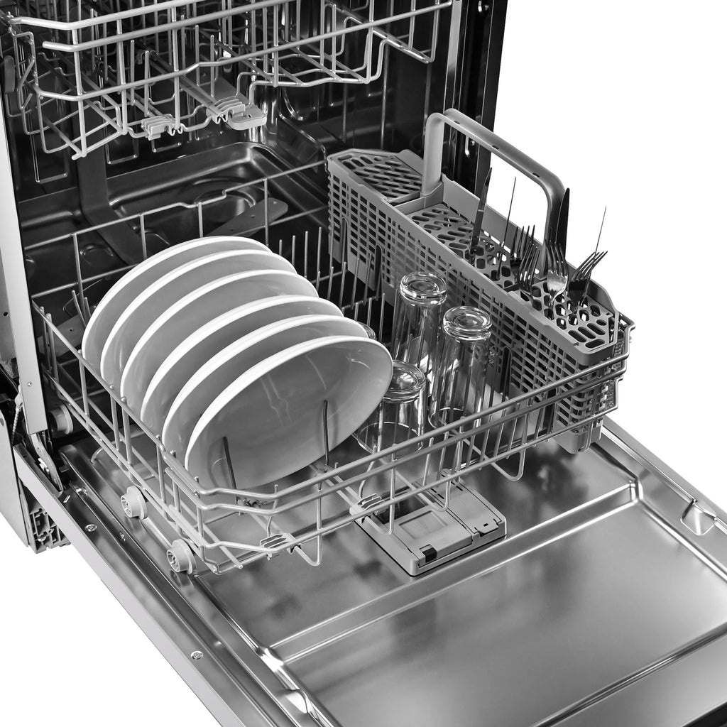 GreenEver 24 Inch Top Control Built-In Dishwasher, Stainless Steel Dishwasher with 6-Cycles and 3rd Rack, ENERGY STAR, 49-dBA