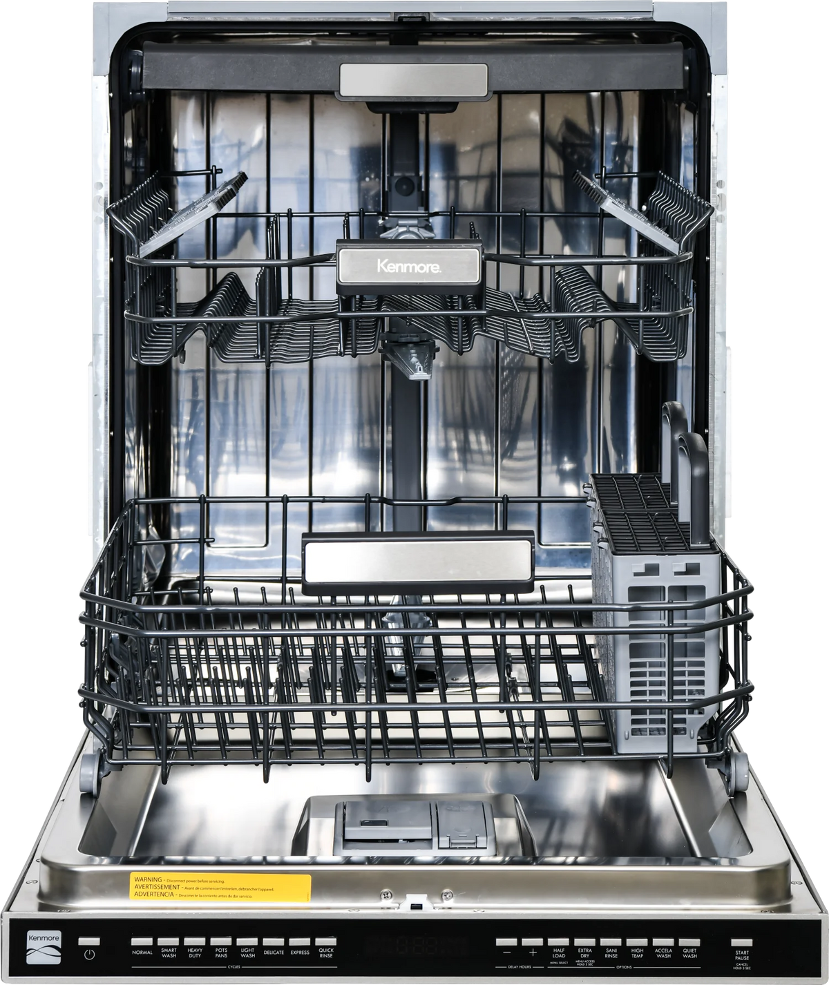 Kenmore 24�� Built-In-Dishwasher w/ 3rd Rack & Turbo Dry with Handle-SS