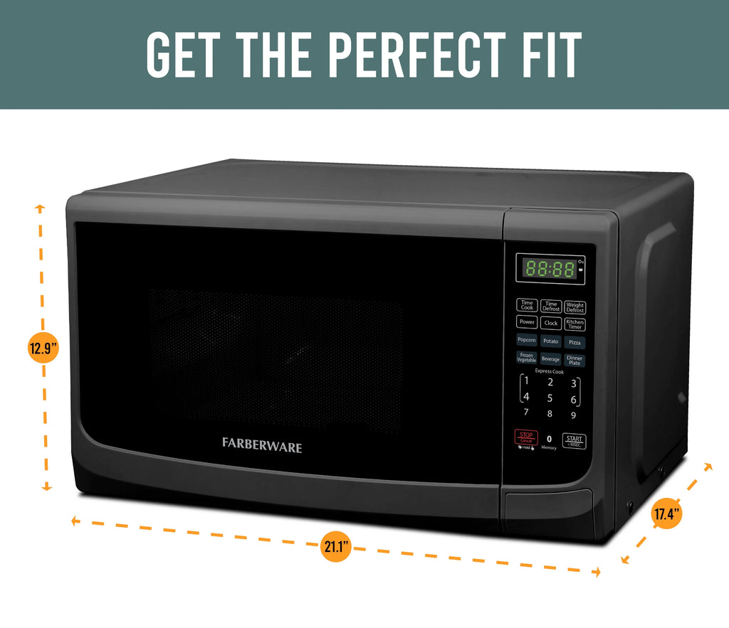 Farberware Classic 0.9 Cu. Ft 900-Watt Microwave Oven, Stainless Steel
