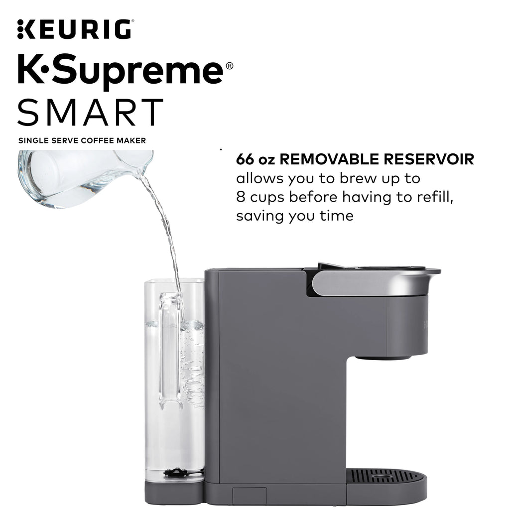 Keurig K-Supreme SMART Coffee Maker, MultiStream Technology, Brews 6-12oz Cup Sizes, White