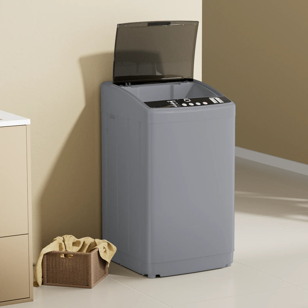 TABU 19lbs Portable Washing Machine,2.5 Cu.ft Full Automatic Washing Machine,Top Load,White