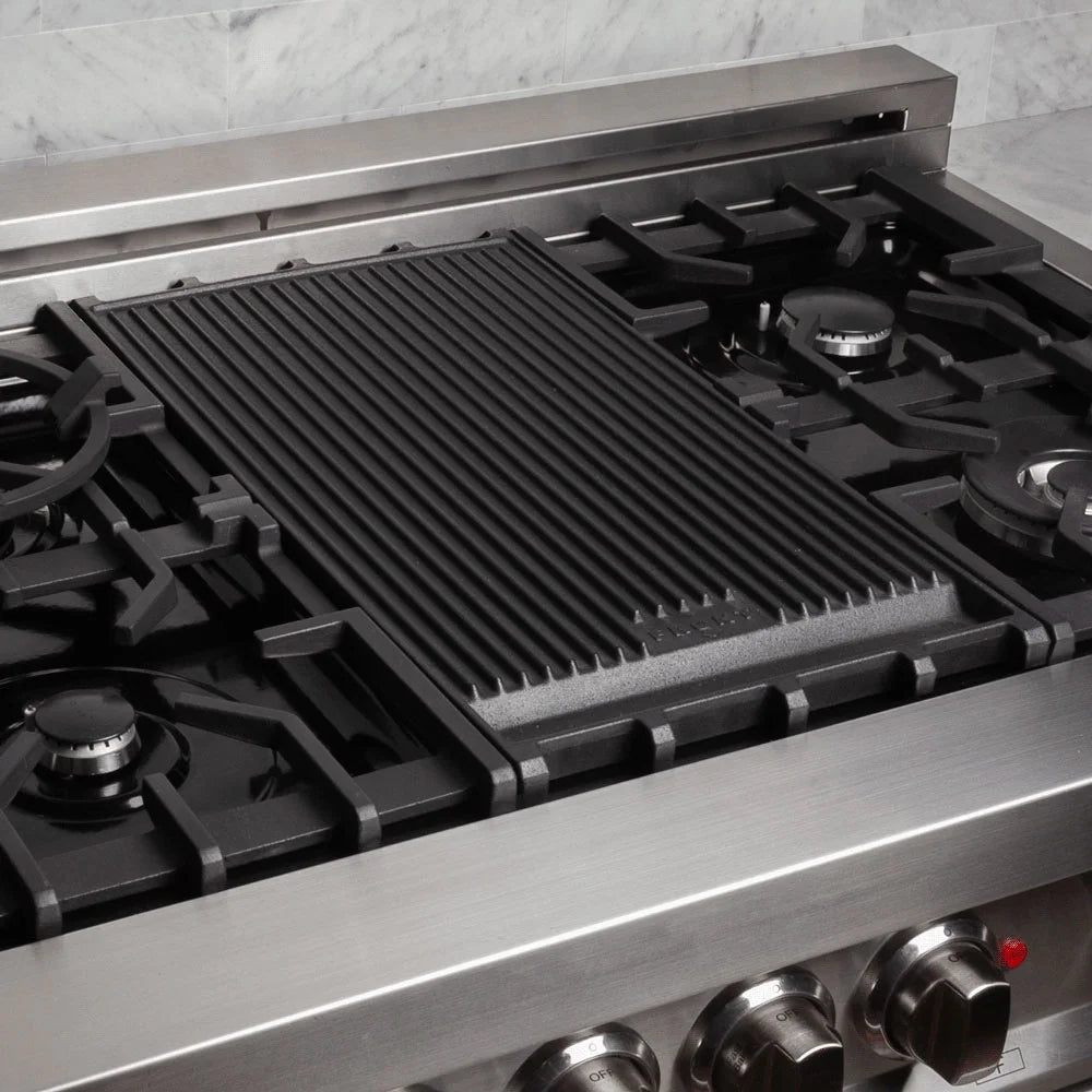 ZLINE 48 in. Professional 6.0 cu. ft. 7 Gas Burner/Electric Oven Range in Stainless Steel (RA48)