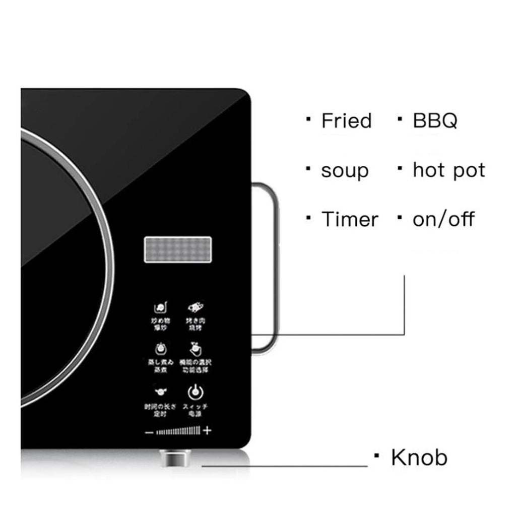 CUTICATE Electric Top with Knob Control, Commercial Grade Portable Cooker, Electric Cooktop for Rvs Camping Kitchen Dormitories
