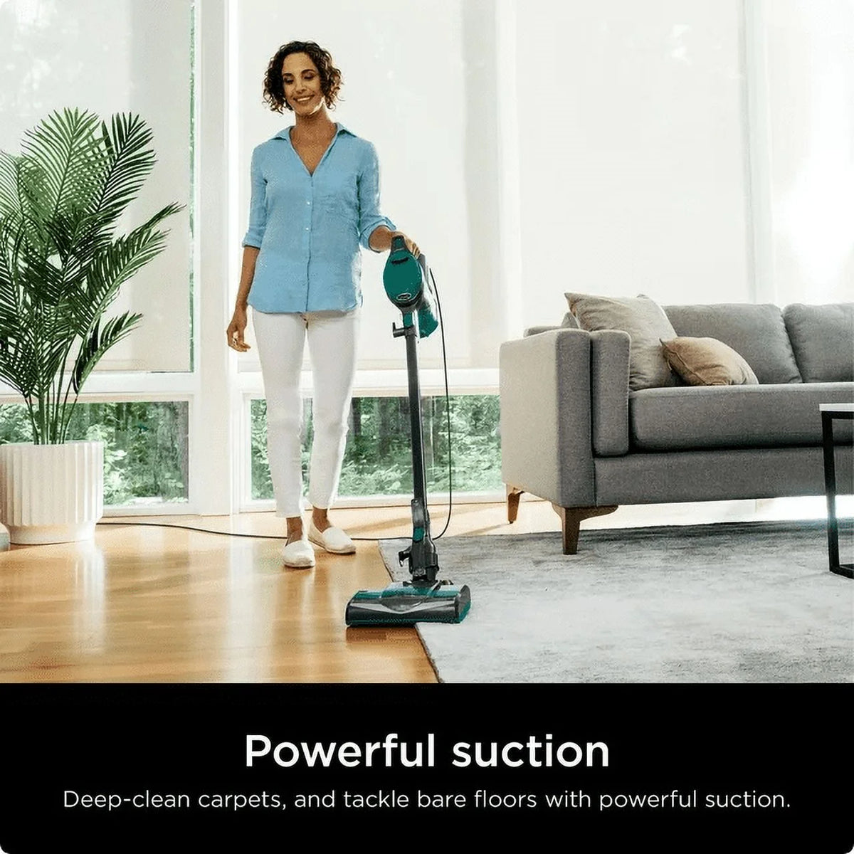 Restored Shark Corded Stick Vacuum, Green CS110EM (Refurbished)