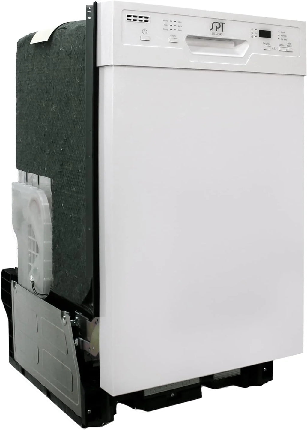 Sunpentown SD-9254WB 18 in. Energy Star Built-In Dishwasher with Heated Drying, White