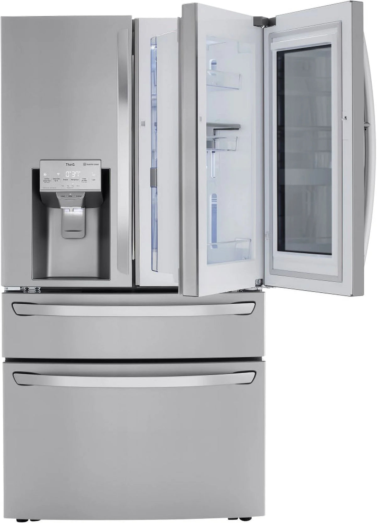 Lg Lrmvs3006 36" Wide 29.5 Cu. Ft. Energy Star Rated French Door Refrigerator - PrintProof
