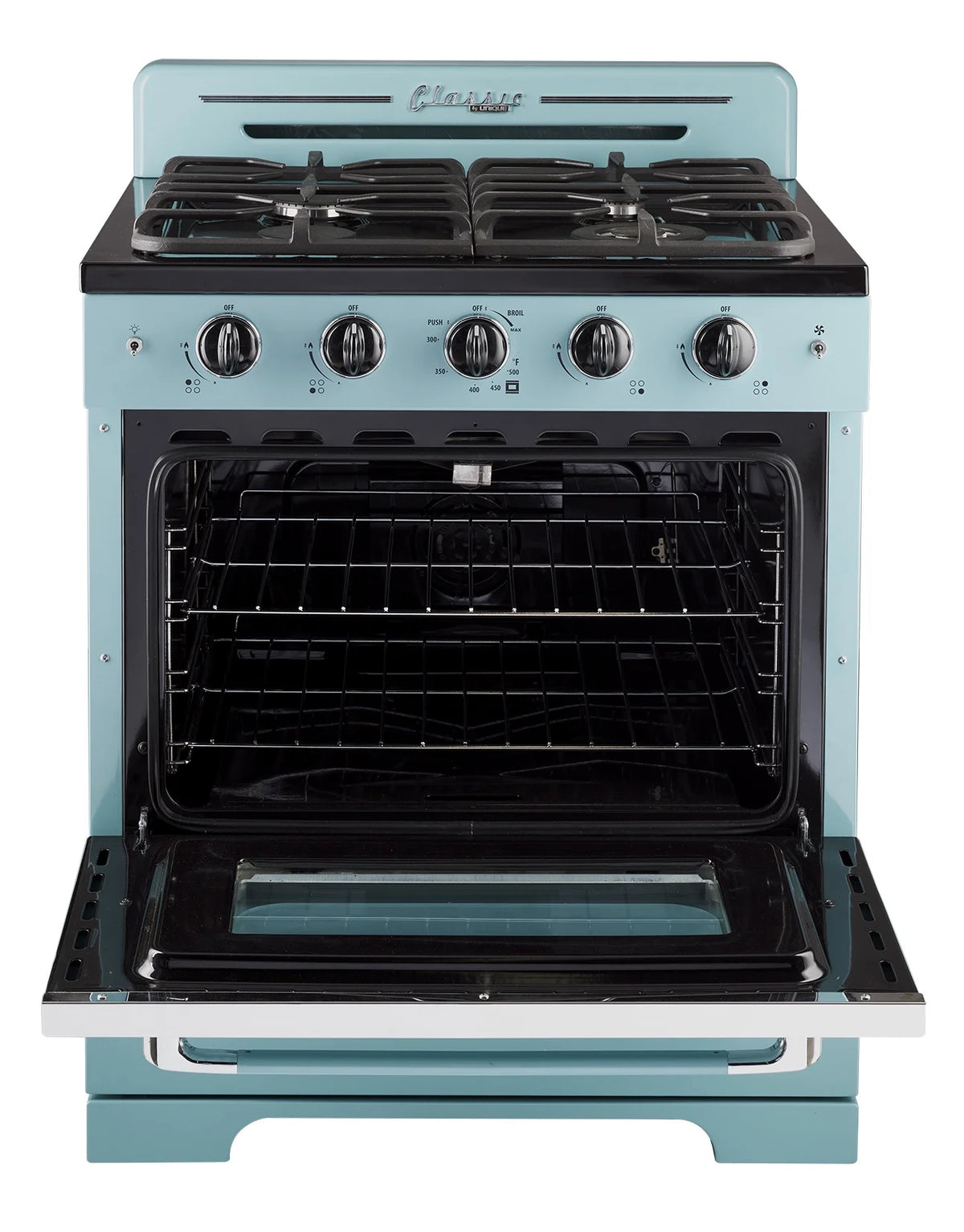 Unique Classic Retro 30" 3.9 cu/ft Freestanding Gas Range with Convection Oven and Sealed Burners