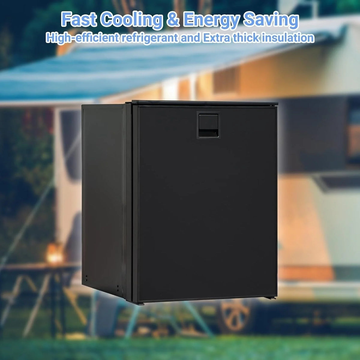 SMAD 3.0 Cu ft/85L RV Car Fridge with Freezer DC 12V/24V Camping  Refrigerator