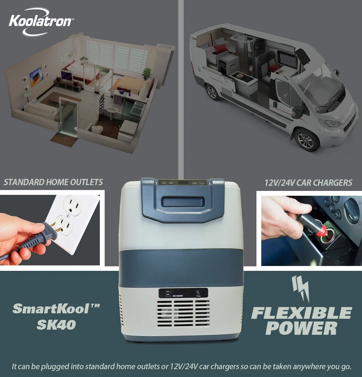Koolatron 12V Portable Freezer/Refrigerator w/ Bluetooth 42 qt (40L)