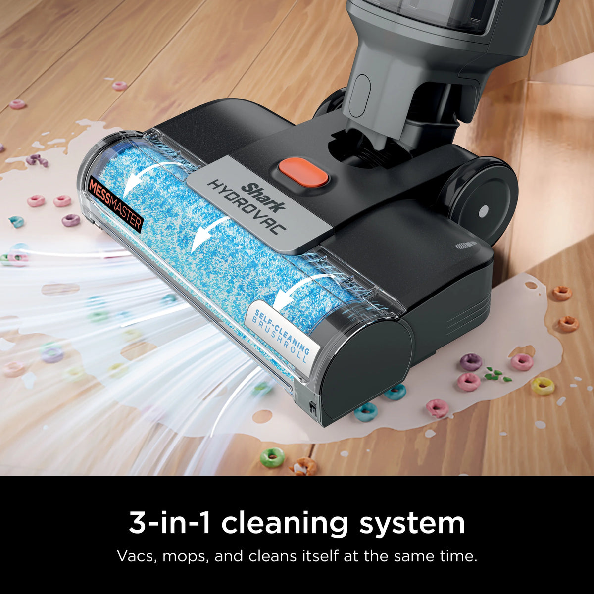 Shark HydroVac MessMaster Wet Dry Corded Vacuum Cleaner, 3-in-1 Multi-Surface Vacuum Mop & Self-Cleaning System, Lightweight, Powerful Suction, for Hard Floors & Area Rugs, WD160