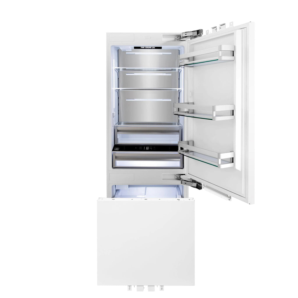 ZLINE KITCHEN AND BATH RBIV30 bottom freezer built in refrigerator
