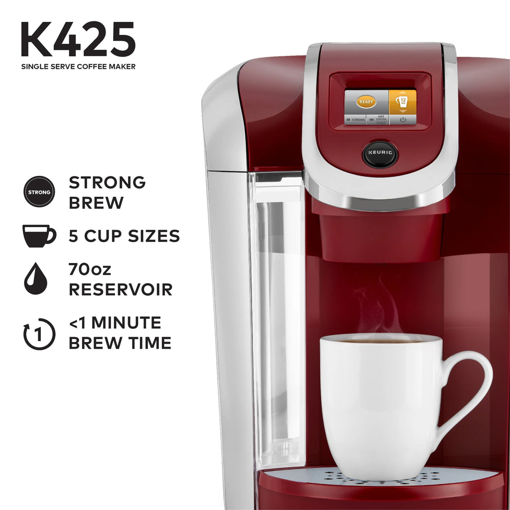 Keurig K425 Single Serve K-Cup Pod Vintage Red Coffee Maker