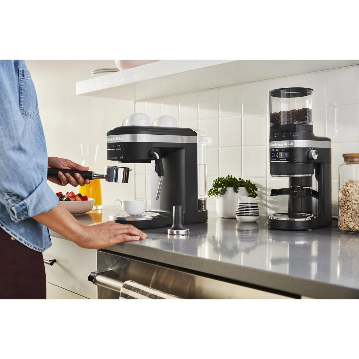 KitchenAid Semi-Automatic Espresso Machine, Black Matte KES6403