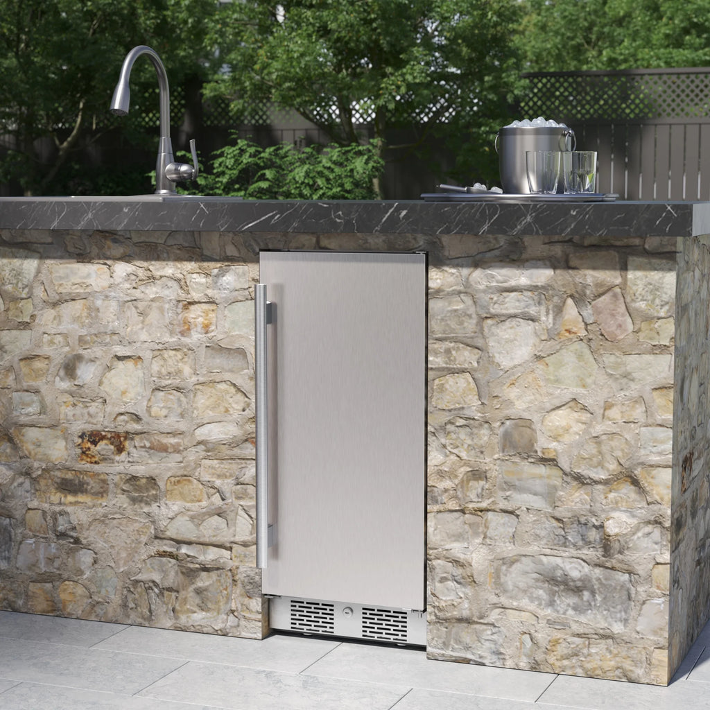 Avallon Afr152odrh 15" Wide 3.3 Cu. Ft. Outdoor Compact Refrigerator - Stainless Steel