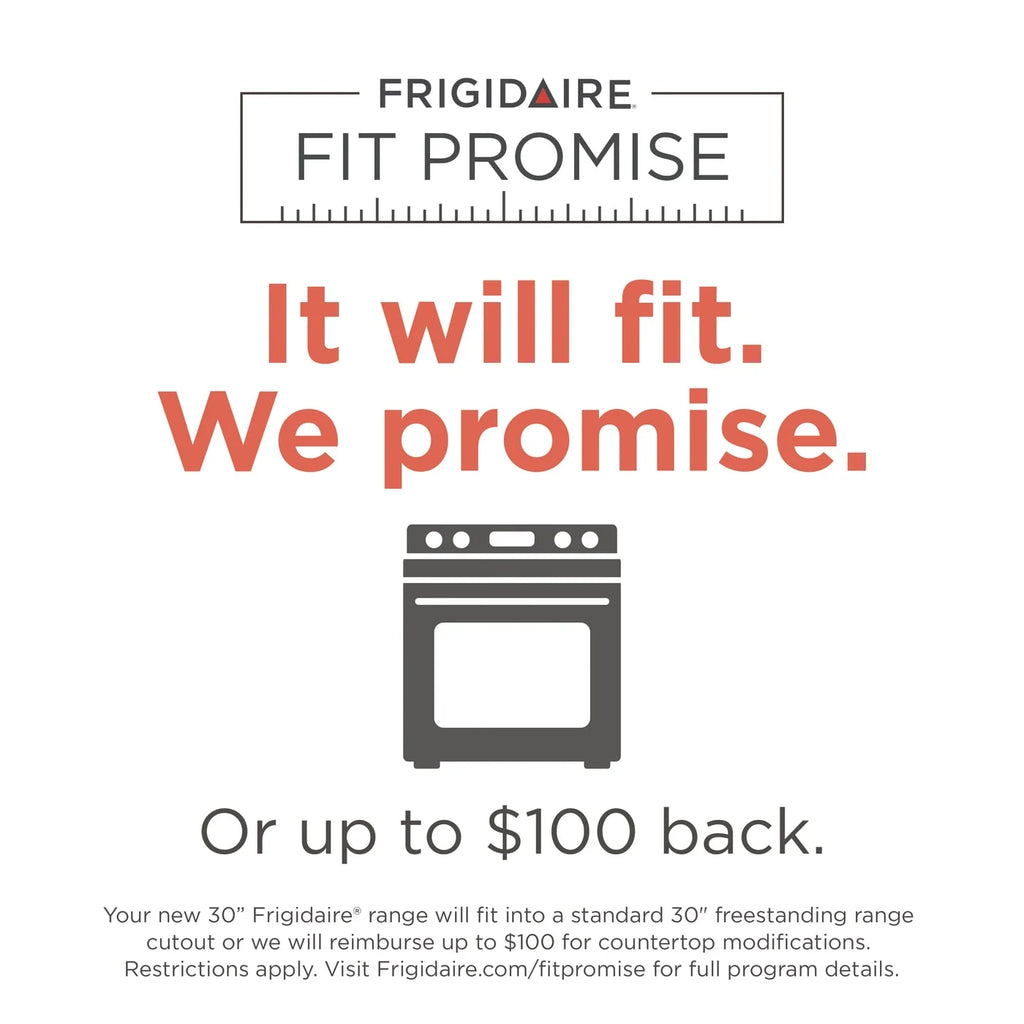 Frigidaire 30" Gas Range with Steam Clean, Black