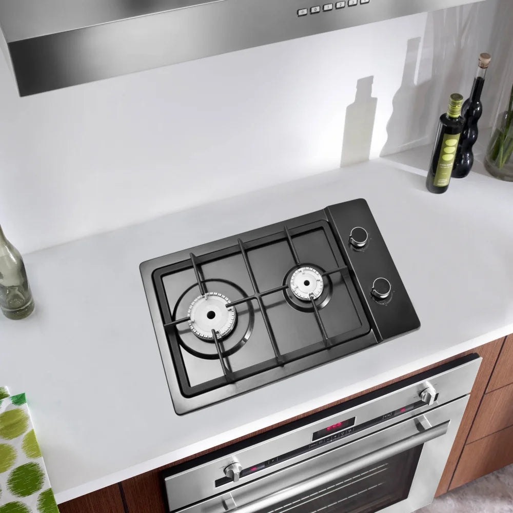 Tohu Stainless Steel Stove 3.3kW 5-Burner Closed Chassis Propane Cooktop for Outdoor/Indoor Cooking