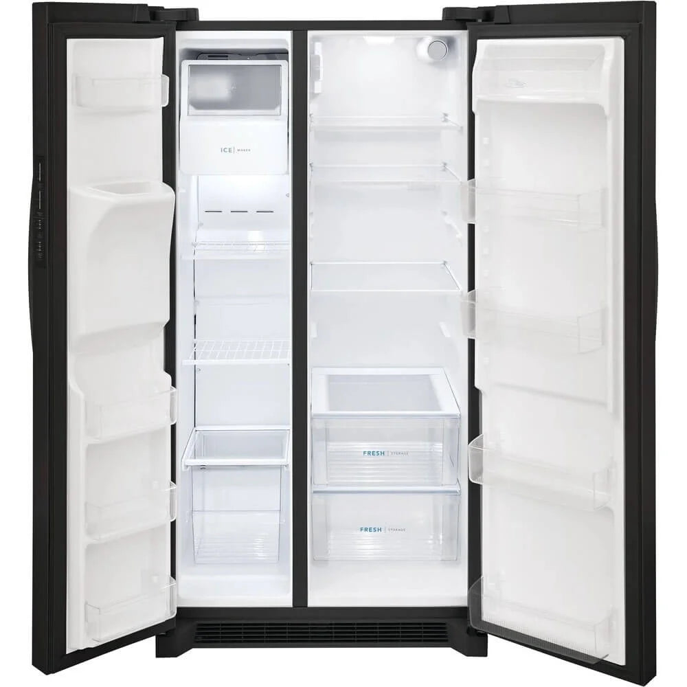 Frigidaire FRSS2623AB 256 Cu Ft 2 Doors Automatic Defrost Side-by-Side Refrigerator Black