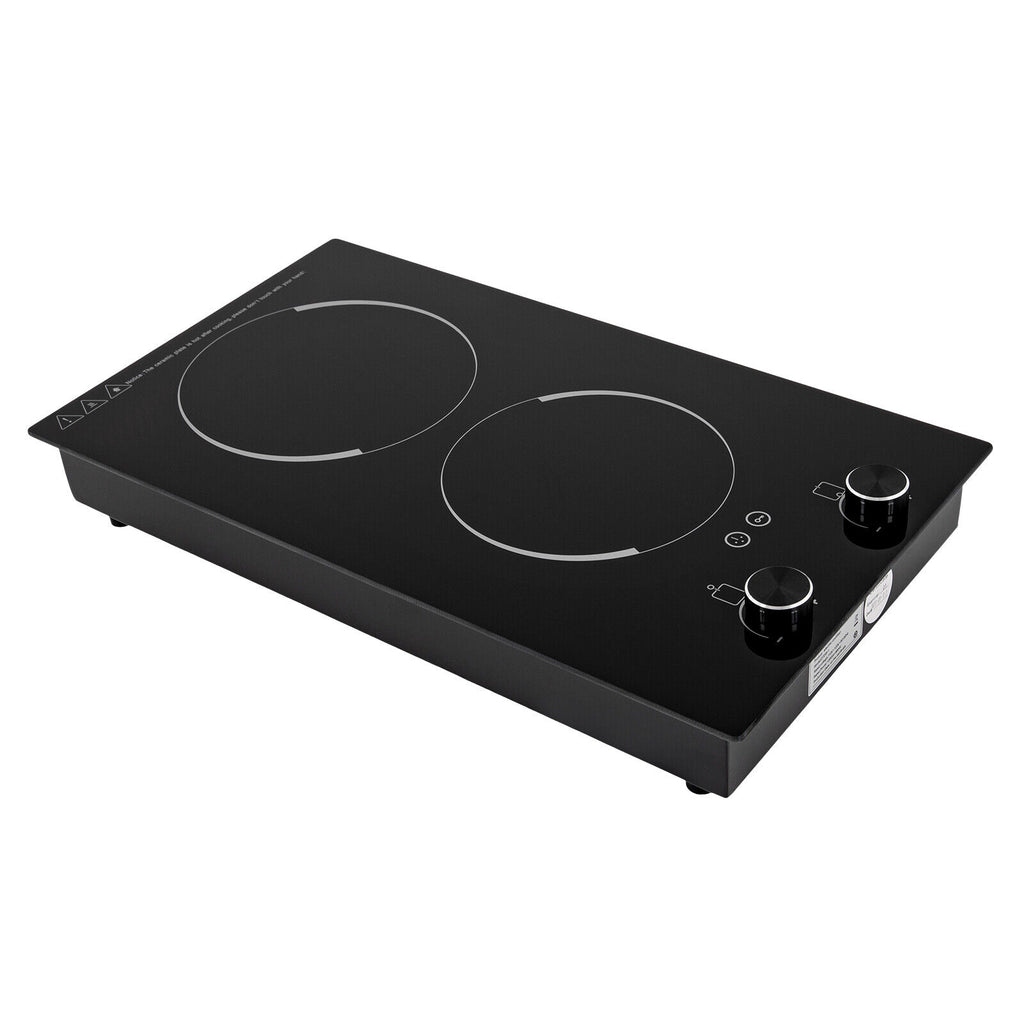 2100W Electric Induction Cooktop Stove Top 2-Burner Touch Control + Child Lock
