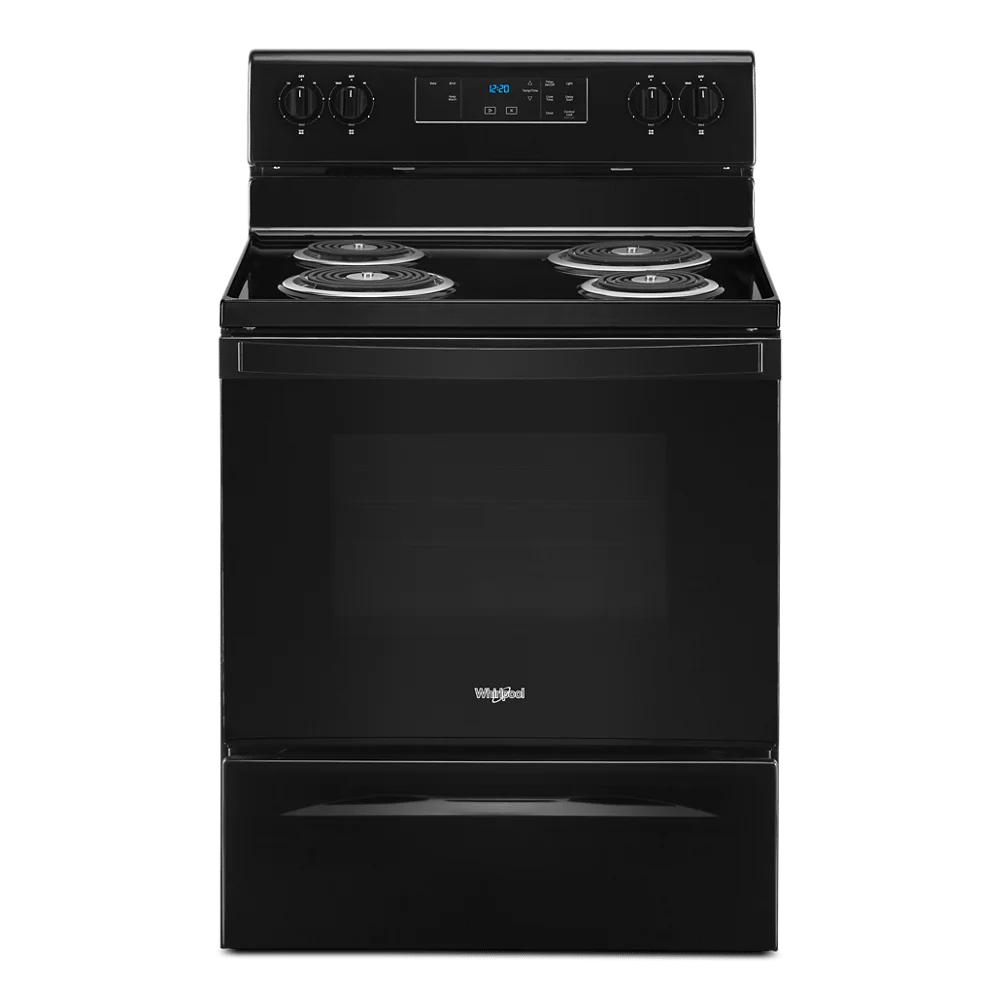 WHIRLPOOL WFC150M0JW 30" freestanding coil electric range