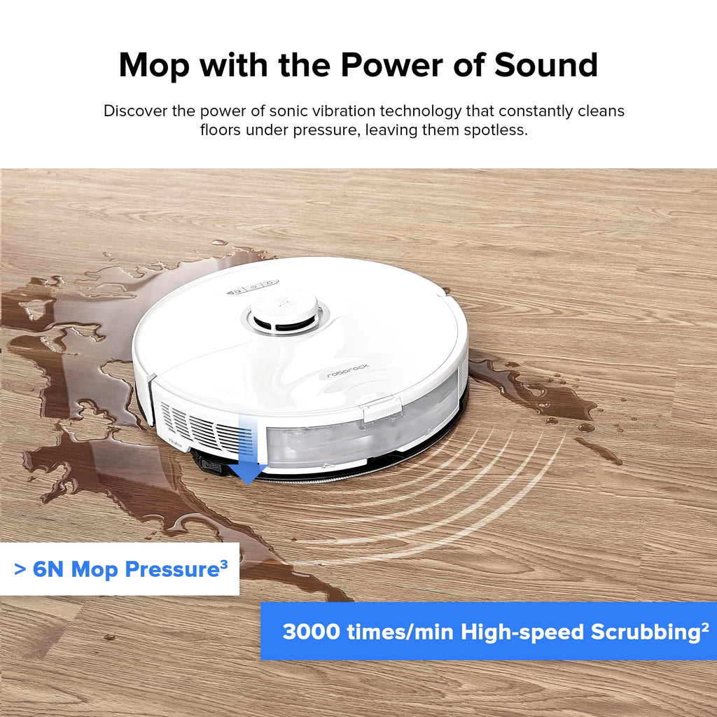 Roborock? S8 Robot Vacuum Cleaner and Sonic Mopping with DuoRoller? Brush, 6000 Pa, and Obstacle Avoidance