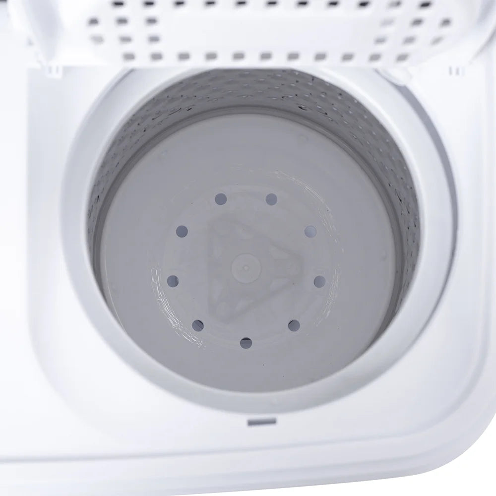 Compact Twin Tub with Built-in Drain Pump XPB35-188S 14.3(7.7 6.6)lbs Semi-automatic Gray Cover Washing Machine
