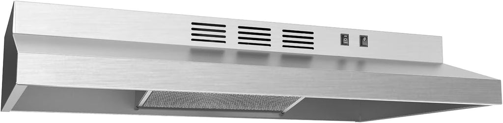 Midea 30-inch Under Cabinet Range Hood, 200 CFM, Ductless, Stainless Steel, MVU30W2AST, New