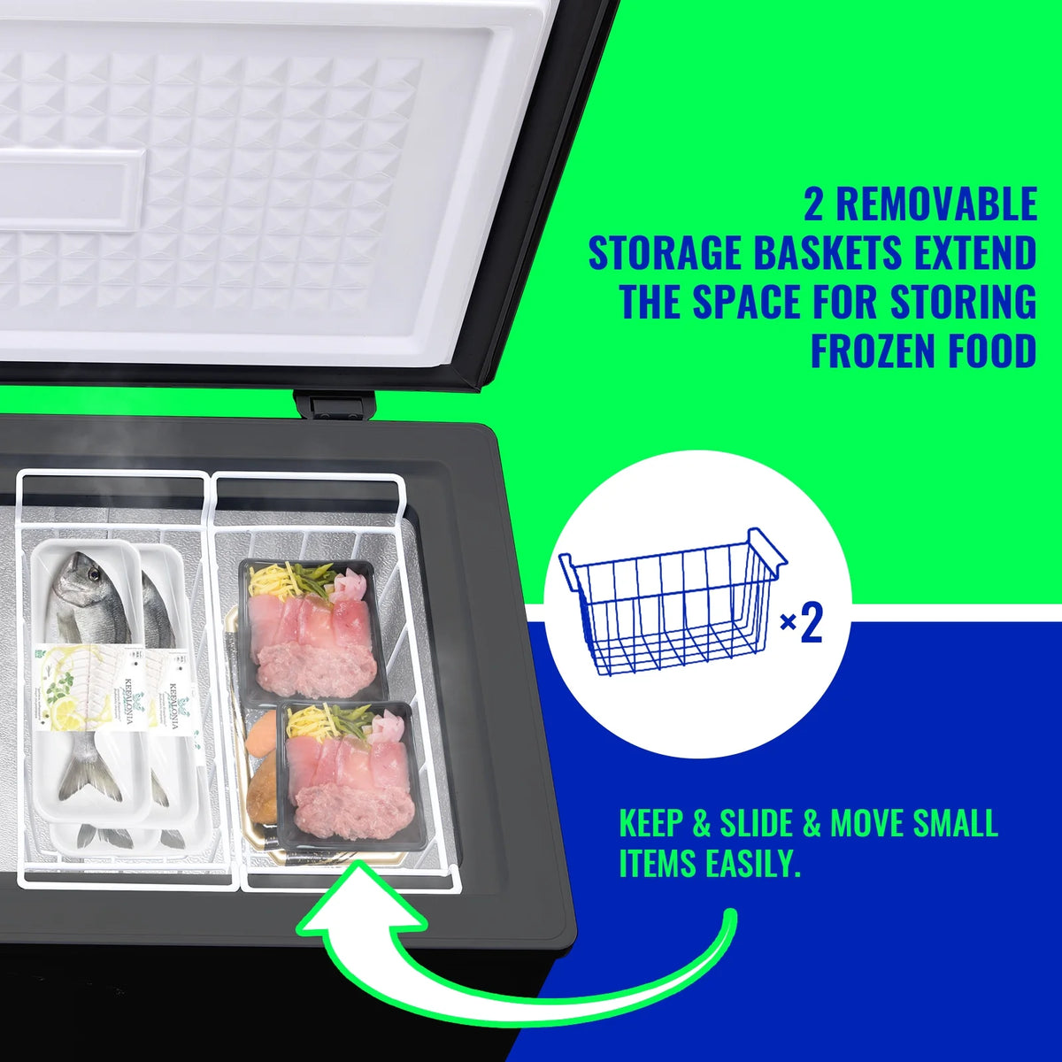 DEMULLER 3.5 Cu.ft Chest Freezer with Electronic Panel, Accurate Temperature Display to 1�?BLACK