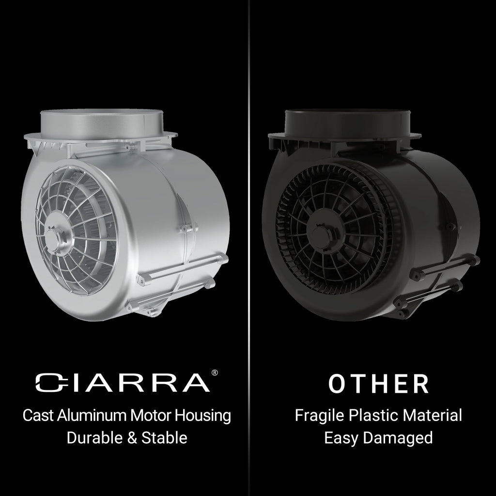 CIARRA Wall Mount Range Hood 30 inch with Tempered Glass 450 CFM Kitchen Vent Hood Ductless Ducted Convertible CAS50275
