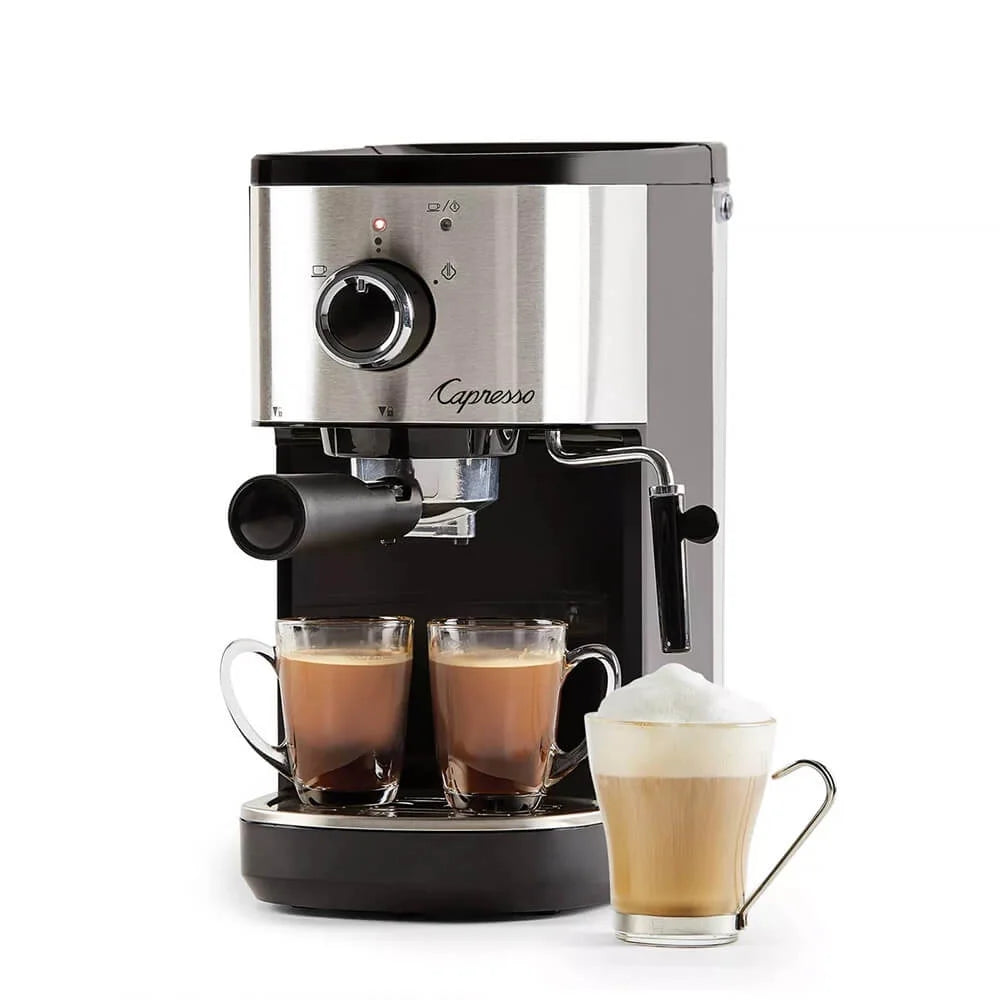 Capresso 12005 Compact Espresso and Cappuccino Machine - Black/Stainless