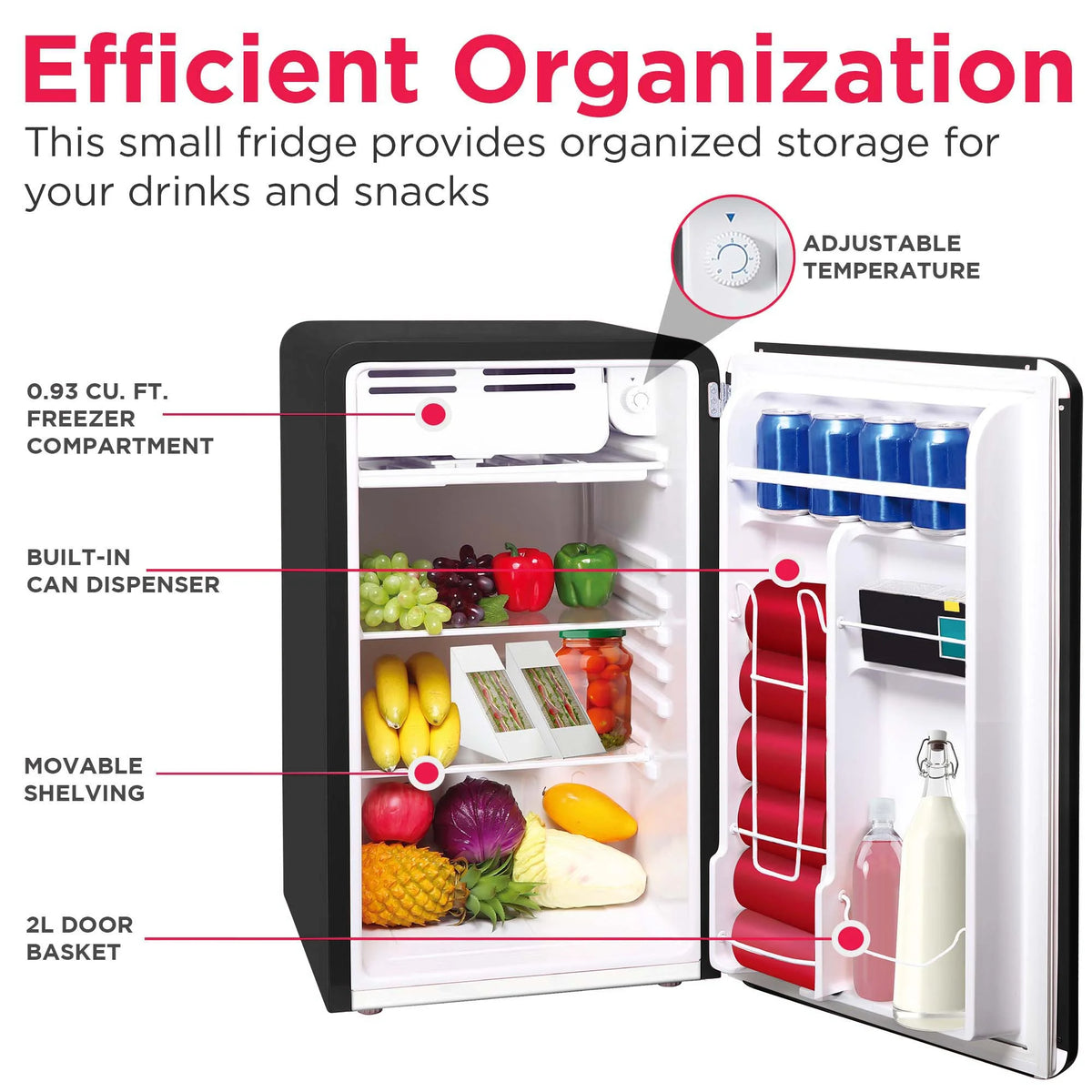 Frigidaire 3.2 Cu. ft. Single Door Retro Compact Refrigerator EFR372, Blue