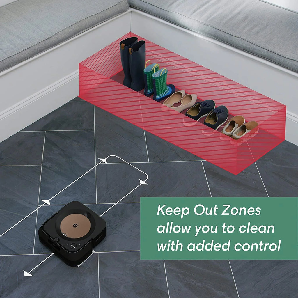 iRobot Braava Jet M6 6012 Ultimate Robot Mop- Wi-Fi Connected, Precision Jet Spray, Smart Mapping, Compatible with Alexa, Ideal for Multiple Rooms, Recharges and Resumes