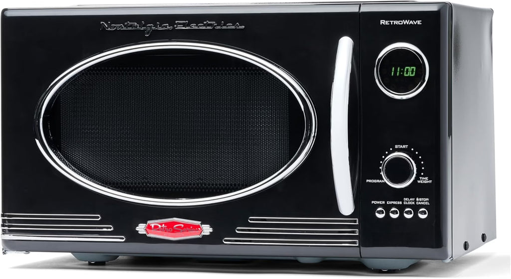 Nostalgia Retro 0.9 Cu. ft. 800-Watt Countertop Microwave Oven, Aqua
