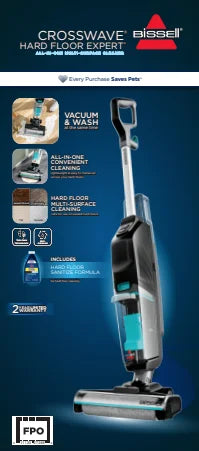 BISSELL CrossWave Hard Floor Expert, Corded, Multi-Surface Hard Floor Cleaner, Wet Dry Vacuum, for Tile, Sealed Wood Floors, and Laminate, Lightweight, Two Tank Technology, Self Cleaning Cycle, 3831