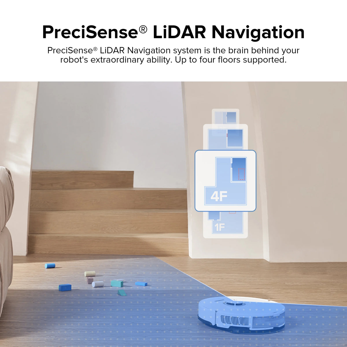 Roborock? S8 Robot Vacuum Cleaner and Sonic Mopping with DuoRoller? Brush, 6000 Pa, and Obstacle Avoidance