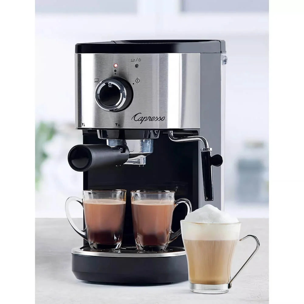 Capresso 12005 Compact Espresso and Cappuccino Machine - Black/Stainless