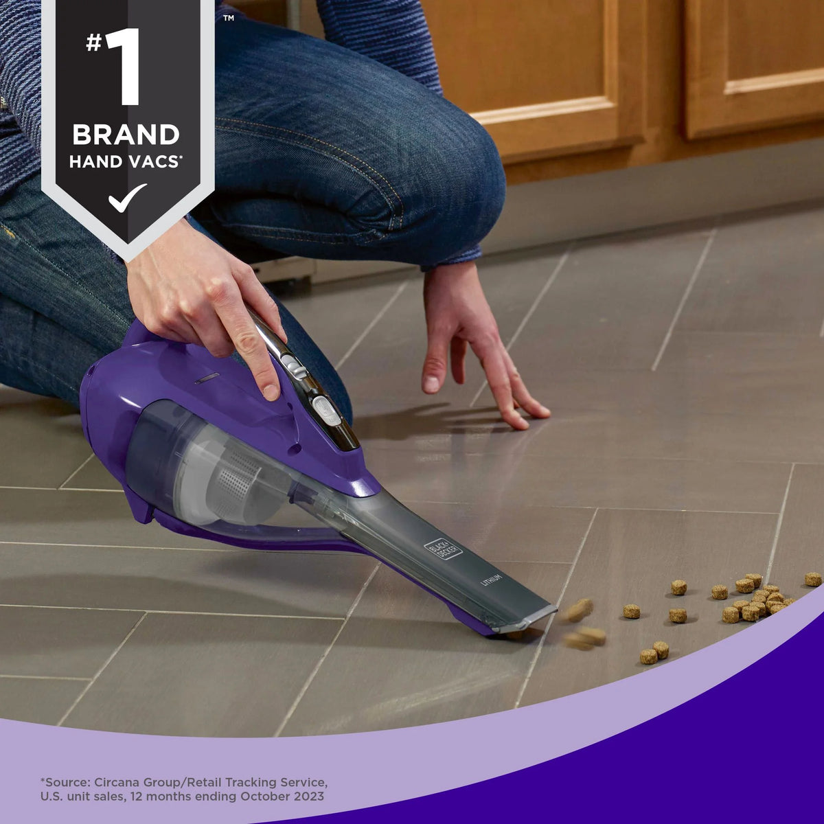 BLACK+DECKER Dustbuster furbuster AdvanceClean Cordless Pet Handheld Vacuum, HLVA325JP07