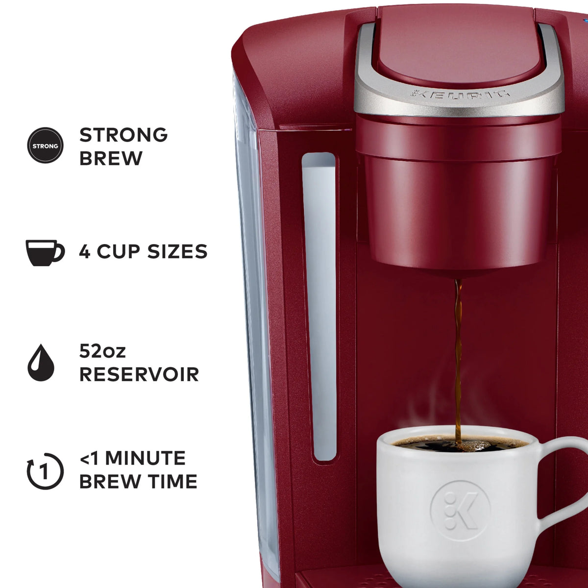 Keurig K-Select Single-Serve K-Cup Pod Coffee Maker, Matte White