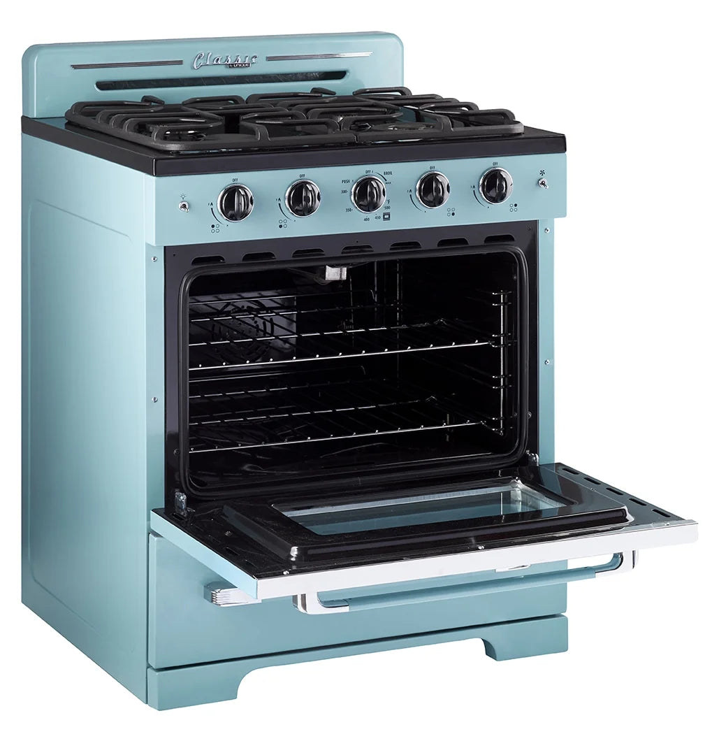Unique Classic Retro 30" 3.9 cu/ft Freestanding Gas Range with Convection Oven and Sealed Burners