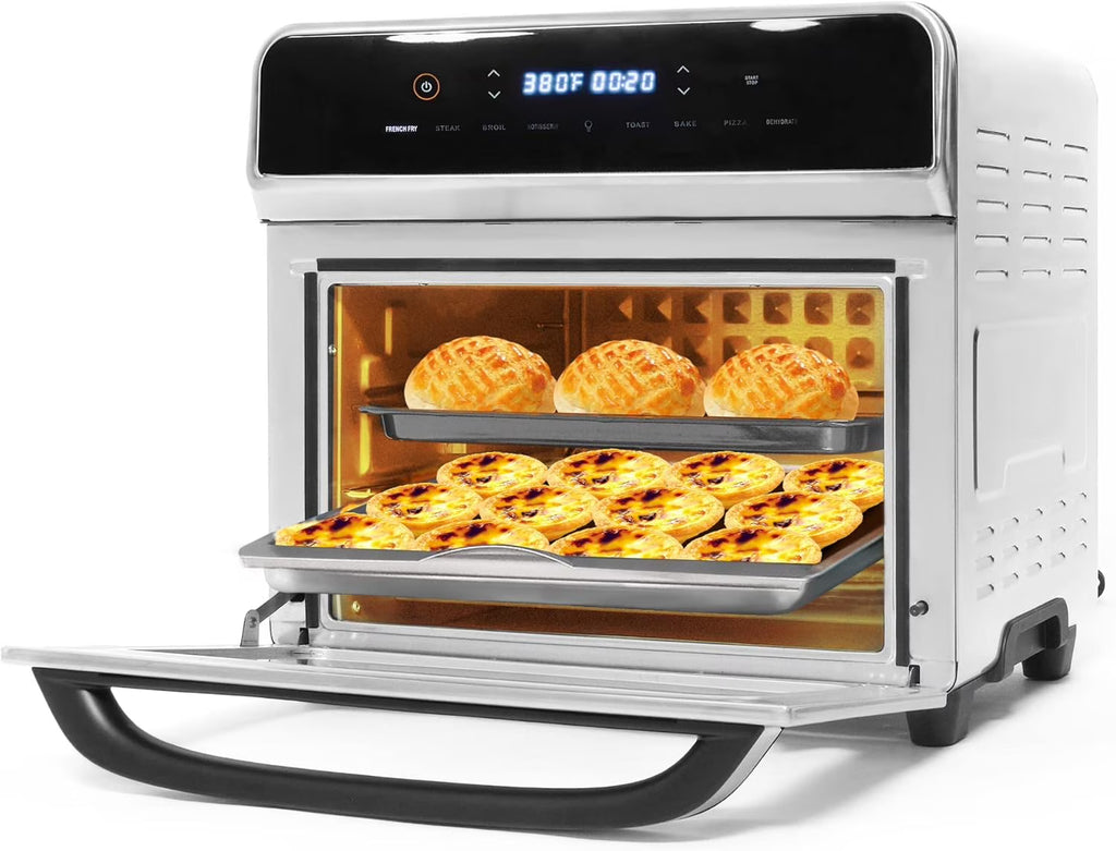 Air Fryer Ovens Countertop, Convection Toaster Oven with 10 Cooking Functions, 6-Slice Toast &12-Inch Pizza Capacity, 6 Accessories Included, Auto Shut off, 24 Quart