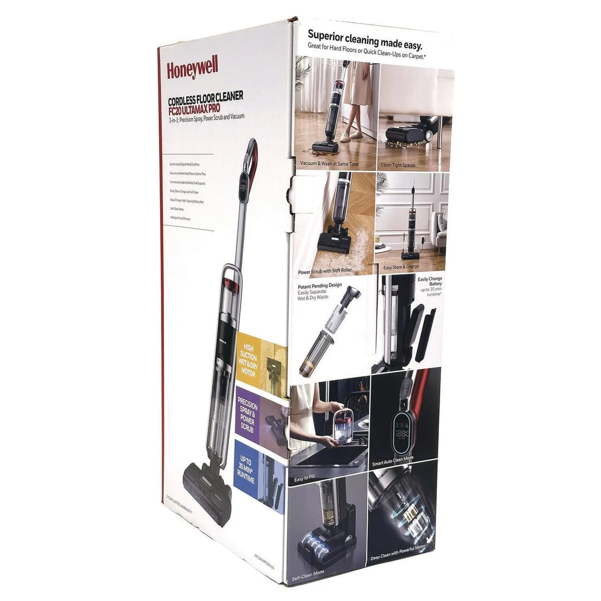 Honeywell Ultamax Elite FC20 Cordless Floor Cleaner, 13.5" Cleaning Path, Graphite