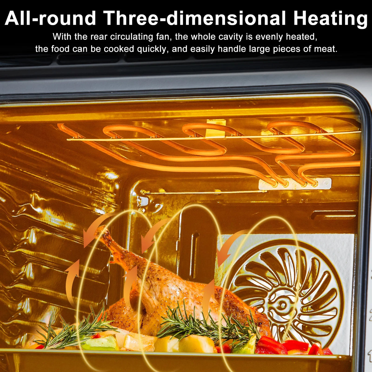 2025 New Single Wall Oven 24" Electric, 3000W Gas, 8 Cooking Functions, Convection Cooking, Touch Screen & Mechanical Knobs, Stainless Steel Built-in 2.5 Cu.ft.