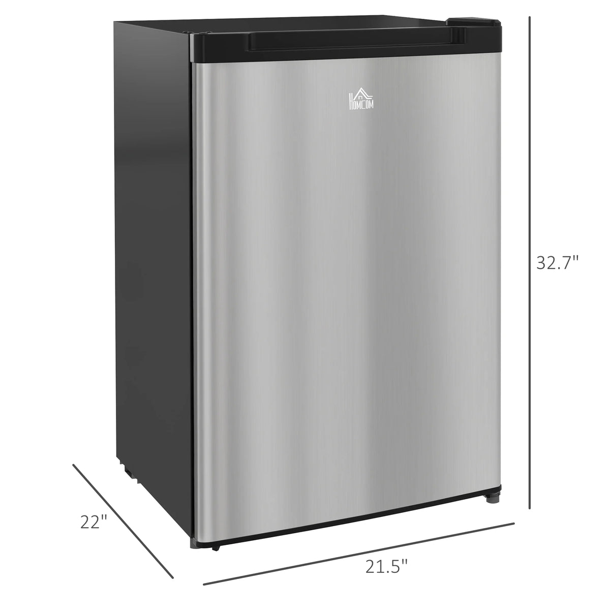Upright Freezer, 3.0 Cubic Feet Compact Mini Freezer with Reversible Single Door and Adjustable Thermostat, Small freezer for Home, Dorm, Apartment, Home Office, Silver