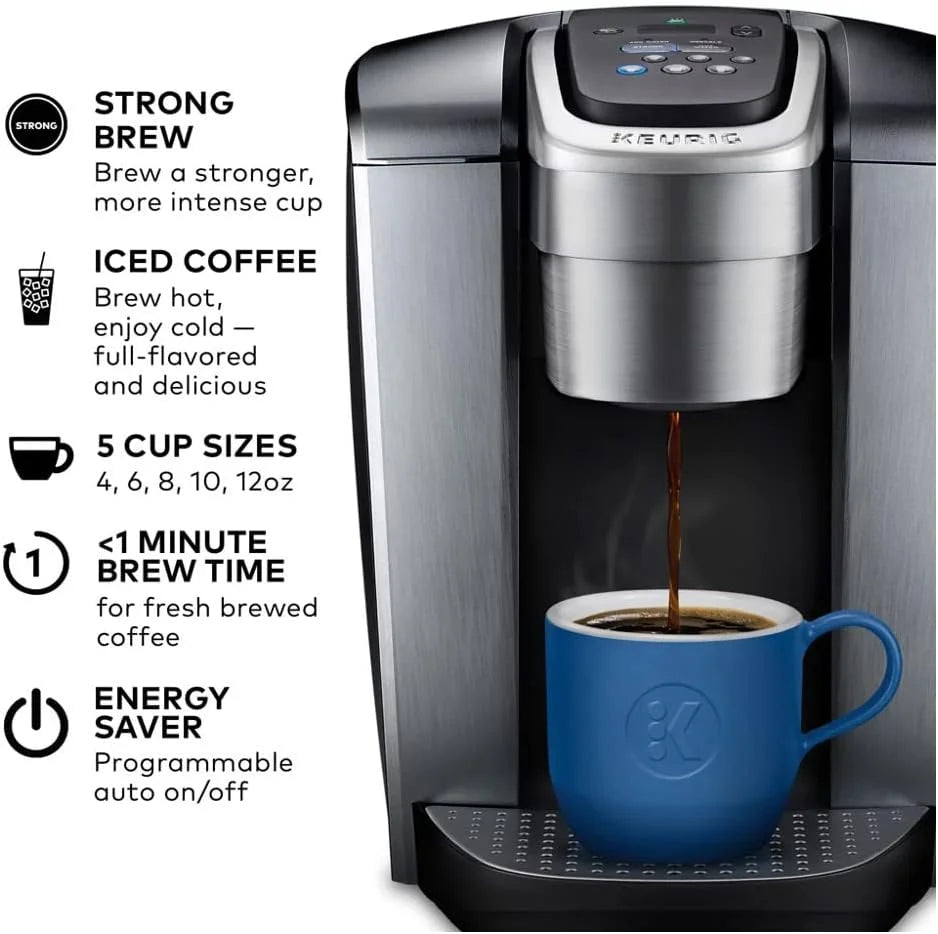 Restored Keurig K-Elite Single-Serve K-Cup Pod Coffee Maker, (Brushed Silver) (Refurbished)