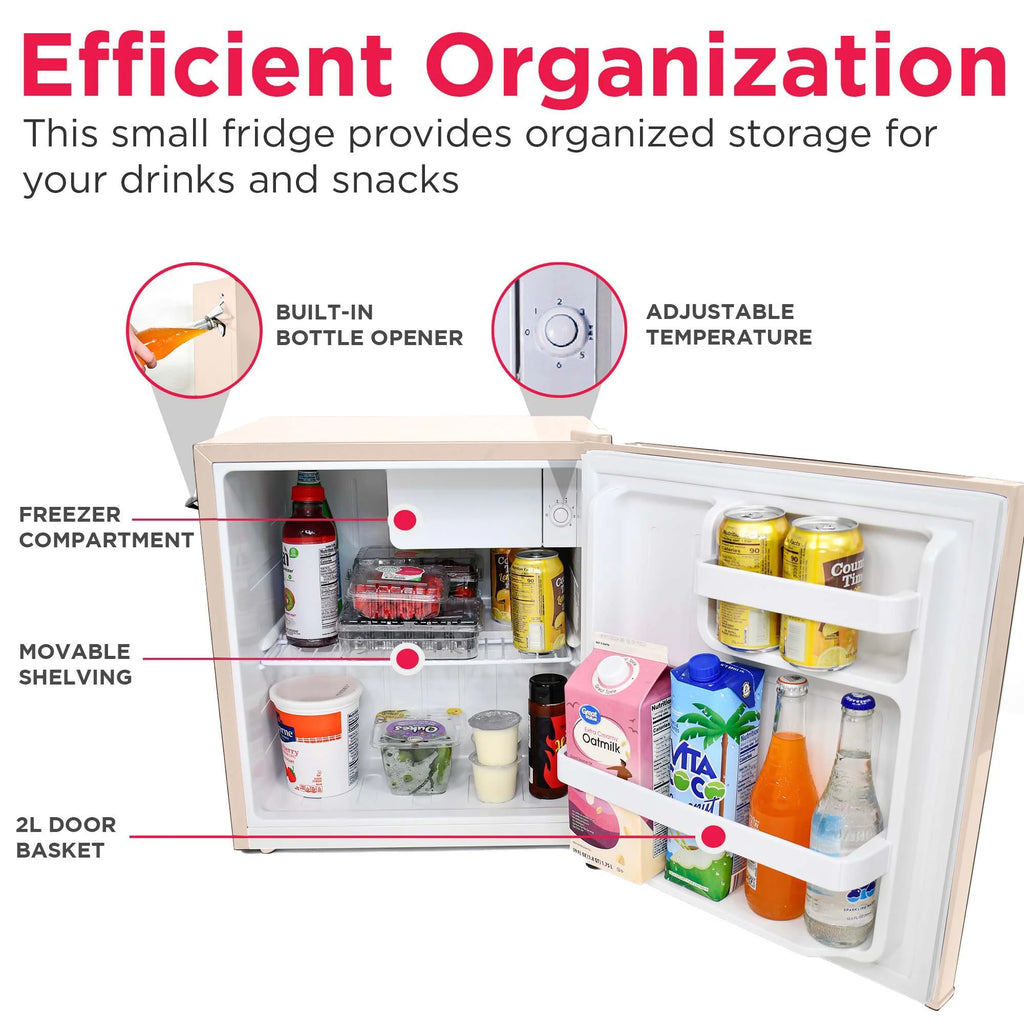 Frigidaire 1.6 Cu ft. Retro Compact Refrigerator with Side Bottle Opener, Coral