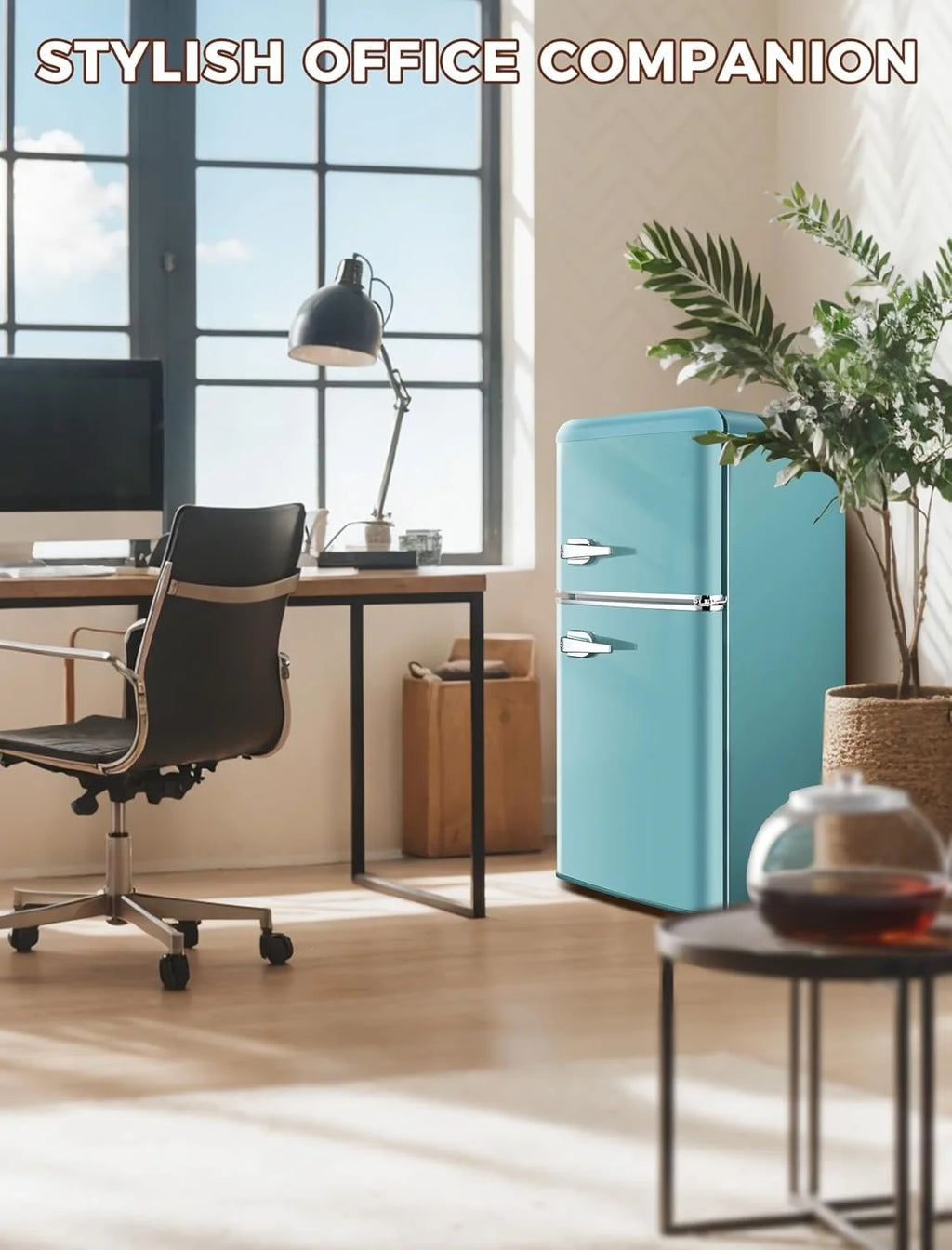 GGTB 3.0 Cu.ft Two Door Small Refrigerator with Freezer, Compact Retro Mini Refrigerator for Dorm, Office, Bar, RV, Bedroom, Red